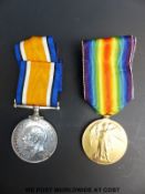 A WWI medal pair awarded to 130235 GNR C.