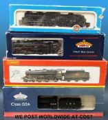 Four Bachmann, Airfix and Hornby 00 gauge locomotives, Class G2A LMS 9449 31-476,