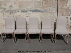 A set of ten dining chairs with cabriole legs