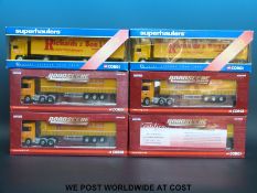 Six Corgi diecast model lorries comprising two Superhaulers and four Roadscene,