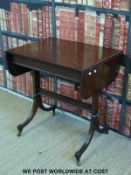 A small mahogany library or sofa table (min W70, max 108,