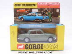 Corgi Toys diecast model Rover 2000 TC, 275, with metallic olive green body, white interior,