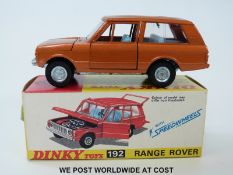 Dinky Toys diecast model Range Rover, 192, with metallic bronze body and red interior,