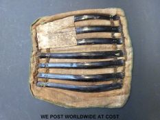 A pair of Japanese mid Edo period Sune-ate or shin guards.