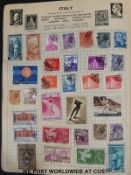 A quantity of mint GB stamps in pockets and other sundries
