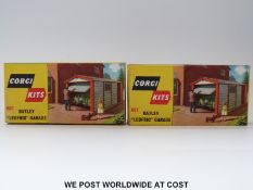 Two Corgi Kits diecast model Batly 'Leofric' Garages, 601, both in original boxes.