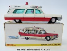 Dinky Toys diecast model Superior Cadillac Ambulance, 267, with cream and red body,