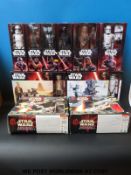 Ten Hasbro Star Wars figures and vehicle sets, Sebulba's Podracer, Anakin Skywalker's Podracer,