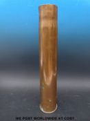 A WWI 1918 brass shell case (height 57cm)