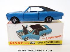 Dinky Toys diecast model Opel Commodore, 179, with metallic blue body,