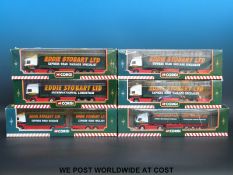 Six Corgi diecast model Eddie Stobart lorries, 59504, 59502, 59516, 59503, TY87010 and TY86705,