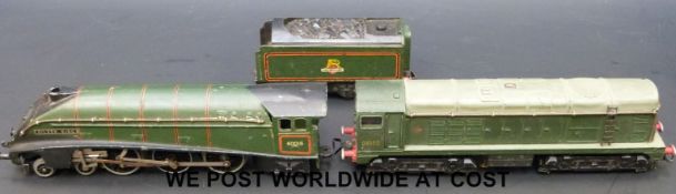 Two Hornby Dublo 00 gauge locomotives BR 4-6-2 'Silver King' 60016 and BR BO-BO diesel D8000