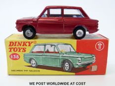 Dinky Toys diecast model Hillman Imp Saloon, 138, with metallic red body,