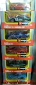 Twelve Burago 1:43 scale diecast model Porsche sports cars, all in original boxes.