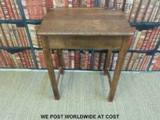 An oak school desk by Kingfisher Ltd