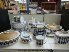 A quantity of Susie Cooper for Wedgwood 'Diablo' pattern dinner and coffee ware,