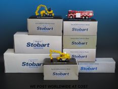 Eight Atlas Editions World of Stobart diecast model Eddie Stobart lorries,