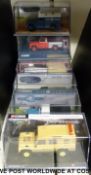 Seven Corgi Original Omnibus Company (OOC) diecast model Land Rovers,