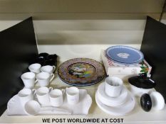 A quantity of plates to include Wedgwood and Weihnachtsteller and a quantity of Royal Doulton ware