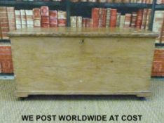 A pine trunk with candle box (W95 D47 H48cm)