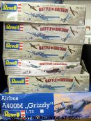 Six Revell 1:72 scale model kits, four Battle of Britain gift sets,
