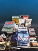 A collection of books relating to World War One and Two including Richard Holmes,