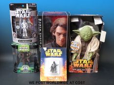 Five Star Wars figures including sideshow collectables 1:16 scale Darth Vader Sith Apprentice,