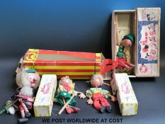 Four Pelham Puppets; Tyrolean Boy in original brown box,