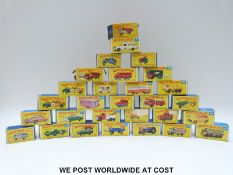 Twenty nine Matchbox Lesney 1-75 series diecast model vehicles 2, 3 ,3, 4, 11, 12, 13, 13, 17, 17,