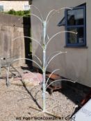 A hanging basket holder