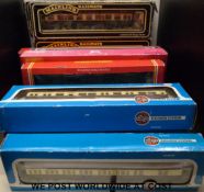 Eighteen Hornby, Airfix, Mainline, Bachmann and Dapol 00 gauge carriages,