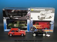Six Universal Hobbies, Franklin Mint, First Gear and other diecast model vehicles,