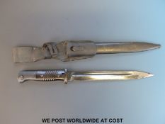 A 1940 Nazi German K98 1884/98 bayonet by Jacobs and Co, the 25cm fullered blade stamped 'J.
