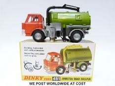 Dinky Toys diecast model Johnston Road Sweeper, 451, with orange cab,