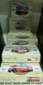 Ten Corgi Classics diecast model buses from the Public Transport and Commercial ranges,