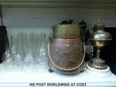 A large quantity of oil lamps,