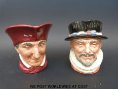 Two Royal Doulton character jugs Beefeater (17.