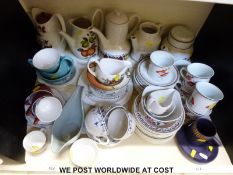 A quantity of retro ceramics including Royal Doulton, Portmeirion,