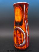 A large retro Poole pottery vase