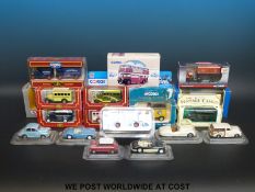 Nineteen Corgi diecast model vehicles including Superhaulers, Classics, Buses, etc,
