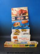 A collection of 1960s toys to include Noah's Ark, pull along duck,