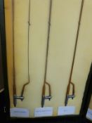 A selection of cased mid-20thC catheters with dilation attachments