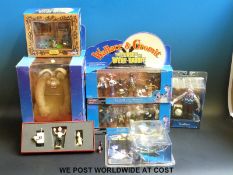 Six Corgi and McFarlane Toys Wallace & Gromit figures and figure groups including a limited edition