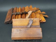 A quantity of hollow moulding planes, including a set comprising 2, 8, 10, 12, 14, 16 and 18,
