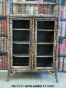 A bamboo display cabinet (W78 D33 H127cm)