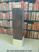 A marble effect base or stand (height 99cm)