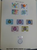 Two GB Windsor stamp albums and three other albums and contents