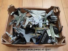 Over 20 Corgi and other diecast model aeroplanes, some on stands.