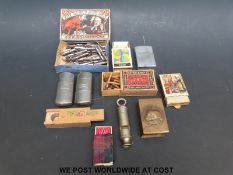 A quantity of lighters including Zippo and Tommy, a box of Bryant and May cigar lights,