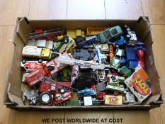 Over 40 Corgi, Matchbox, Joal and other diecast model vehicles.